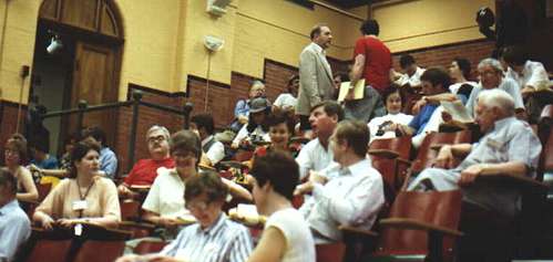 Attendees waiting