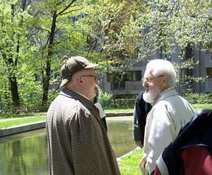 Two members talk